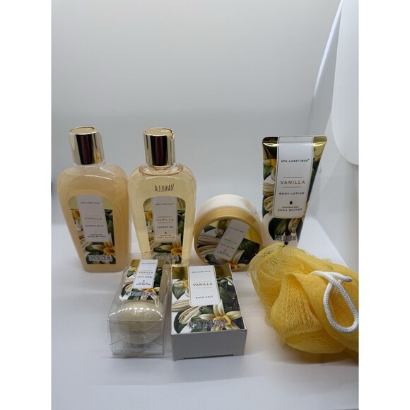Other - Spa Luxetique Gift Basket Set Vanilla Shea Butter Set of 7 Women New
